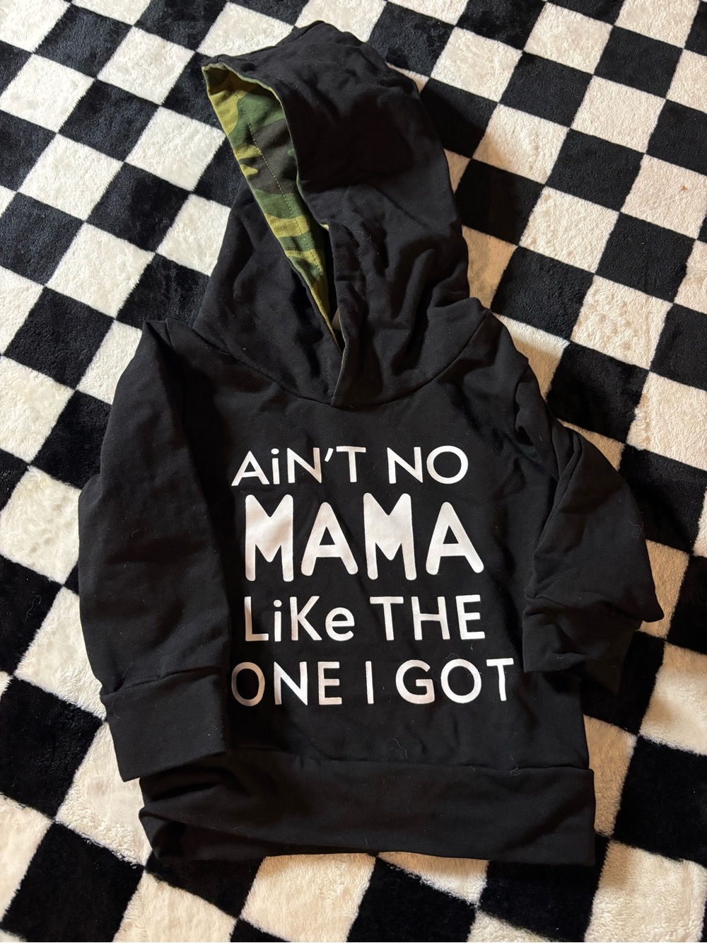 6 month ain’t no mama like the one I got black hoodie